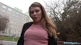 Public Agent Seduces Russian with Shaven Pussy for Cash Fuck