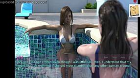 a wife and stepmother play a game at home