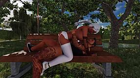 Blonde Kitty Battles Big Cock In Public Hentai Cumshot