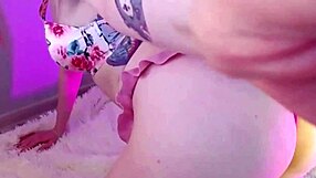 a gorgeous petite egirl blows my mind with doggy style, pussy play using toys and dildo on webcam