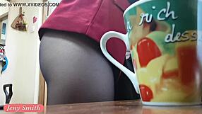 ive got a new job jeny smith gets naked at her new job hidden cam prank