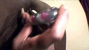 lisa rivera uses small toy for fun