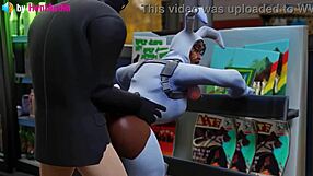 Henchman fucks bunny brawler in standing doggystyle fortnite animation