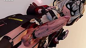 Naughty futa girl gets bent over in wild 3D cartoon