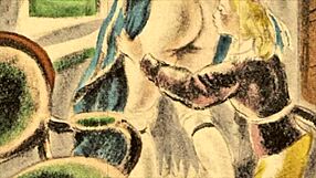 Vintage erotična ilustracija retro hentai stripa