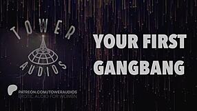 Dirty gangbang audio with filthy talk for women