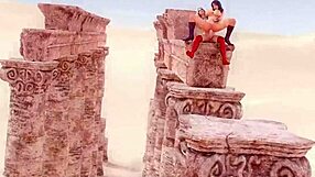 Blonde Defeats Brunette and Dominates with Hard Pussy Fucking - 3D Futa