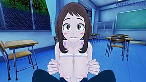 Ochako and Izuku in steamy My Hero Academia hentai