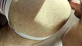 Little Bear Begs For Rough Anal Sex! Muscular Bodybuilder Tattoos And Hairy Armpits Intensify The Action.