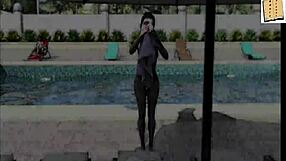 a wife and stepmother play a game at home