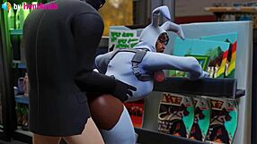 Henchman fucks bunny brawler in standing doggystyle fortnite animation