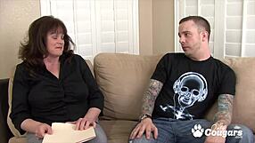 Chunky Cougar Ginger Sucks Cock Dry Like A Seasoned Pro