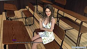 Beautiful woman with great body plays a naughty game
