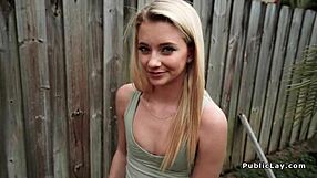 petite spinner with big ass fucks huge dick outdoors