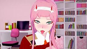 Zero Two fucks Darling hard in Franxx fantasy sex
