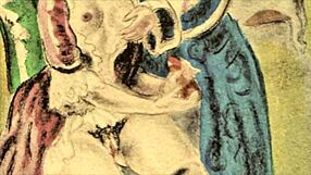 Vintage erotična ilustracija retro hentai stripa