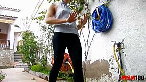 cute milf in leggings, wanna get slammed in garage?