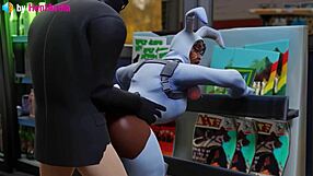 Henchman fucks bunny brawler in standing doggystyle fortnite animation