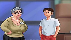 Summer Time Saga Unc Part 21 Features Old Man with Busty Anime Character in Dating Game