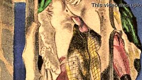 Vintage erotična ilustracija retro hentai stripa