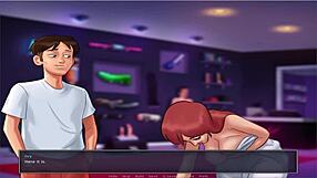 Summer Time Saga Unc Part 21 Features Old Man with Busty Anime Character in Dating Game