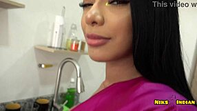 Married woman strips sari for stranger's cock