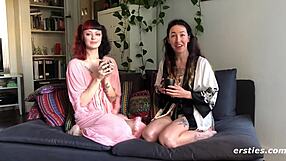 First time amateur lesbians enjoy whipped cream with their bodies