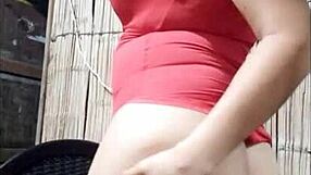 chubby babe flashes and seduces stepbrother