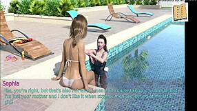 a wife and stepmother play a game at home