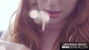 Hot Redhead Babe Enjoys Sensual Licking in Glamorous 3some