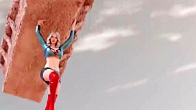 Blonde Defeats Brunette and Dominates with Hard Pussy Fucking - 3D Futa