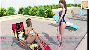 a wife and stepmother play a game at home