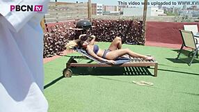 Blonde latina fucks rough with monster cock lover