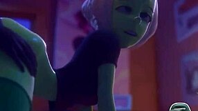 Big Breast Tina 69 and Thicc Ass Peridot Get Fucked Doggy on Table