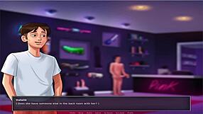 Summer Time Saga Unc Part 21 Features Old Man with Busty Anime Character in Dating Game