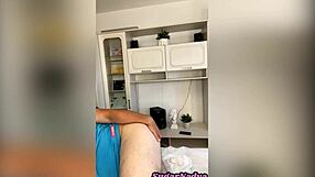 Sugarnadya waxes client's penis and asshole