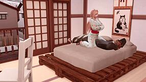 3d japanese vibes: he teases, so i ride him hard