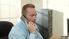 Russian Blonde Secretary Seduces Boss With Fucking