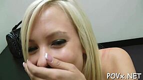 Small boobed sluts get rough and sucking in this POV porn