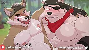 Fornite furry animation with raw anal action.