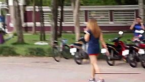 Petite Asian Teen Craves Backpacker’s Huge Cock Outdoors