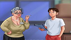 Summer Time Saga Unc Part 21 Features Old Man with Busty Anime Character in Dating Game