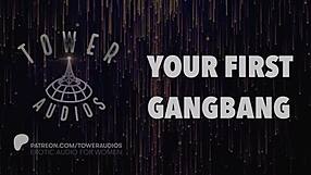 Dirty gangbang audio with filthy talk for women