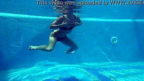 Hungarian pornstar Kittina Ivory reveals her juicy tits and tight pussy underwater in the pool.