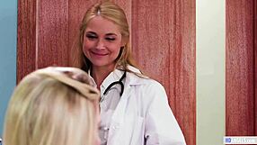shy teen chloe foster faces gyno exam with sarah vandella