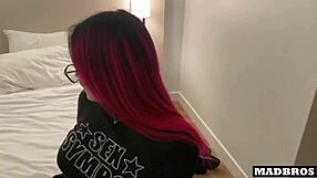 Chilean Bombshell Bent Over, Face Fucked And Pounded By Big Black Cock