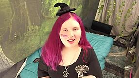 Bbw witch tranny demands worship of her big cock this halloween