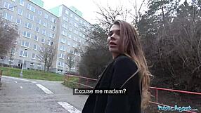 Public Agent Seduces Russian with Shaven Pussy for Cash Fuck