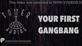 Dirty gangbang audio with filthy talk for women