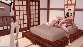 3d japanese vibes: he teases, so i ride him hard